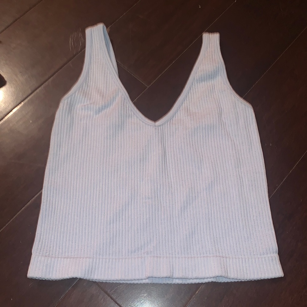Free People Intimately Light Blue Ribbed Tank